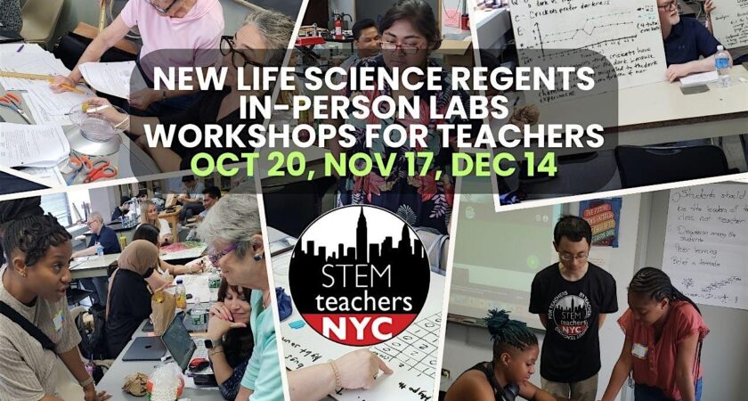 Life Science New Regents – THREE In Person Labs @DNALC