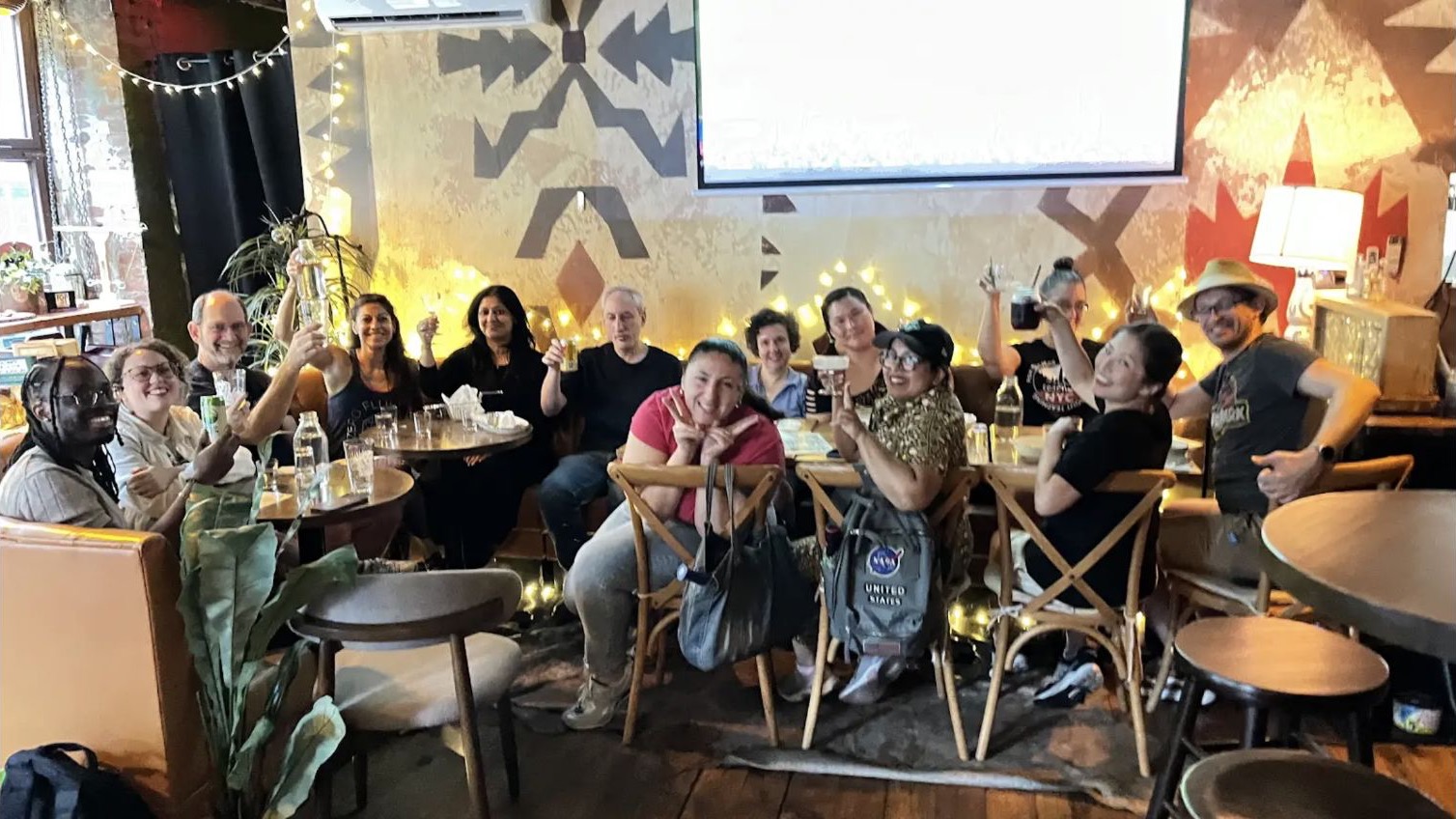Summer STEM Institute educators gathered in conversation